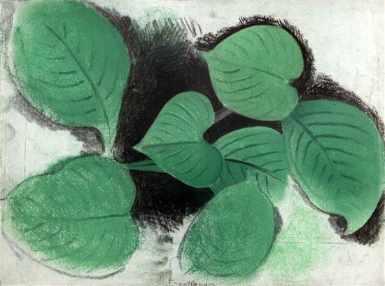 § Simon-Albert Bussy (French, 1869-1954) Eranthemum, 10 x 13.5in.
